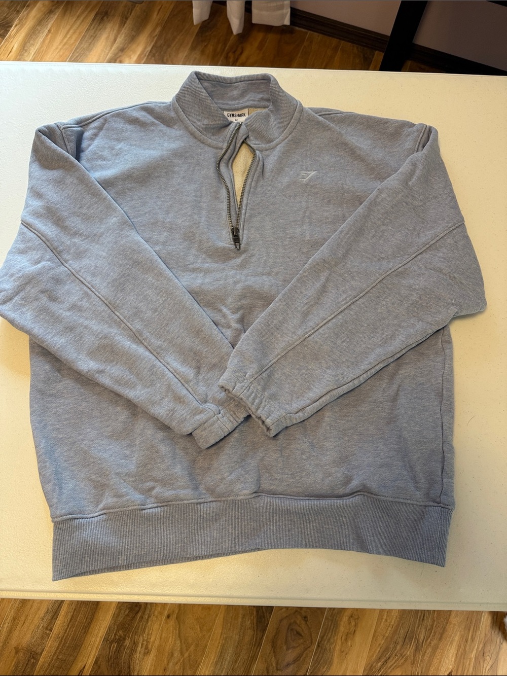 Gymshark Heather Blue Half-Zip Pullover